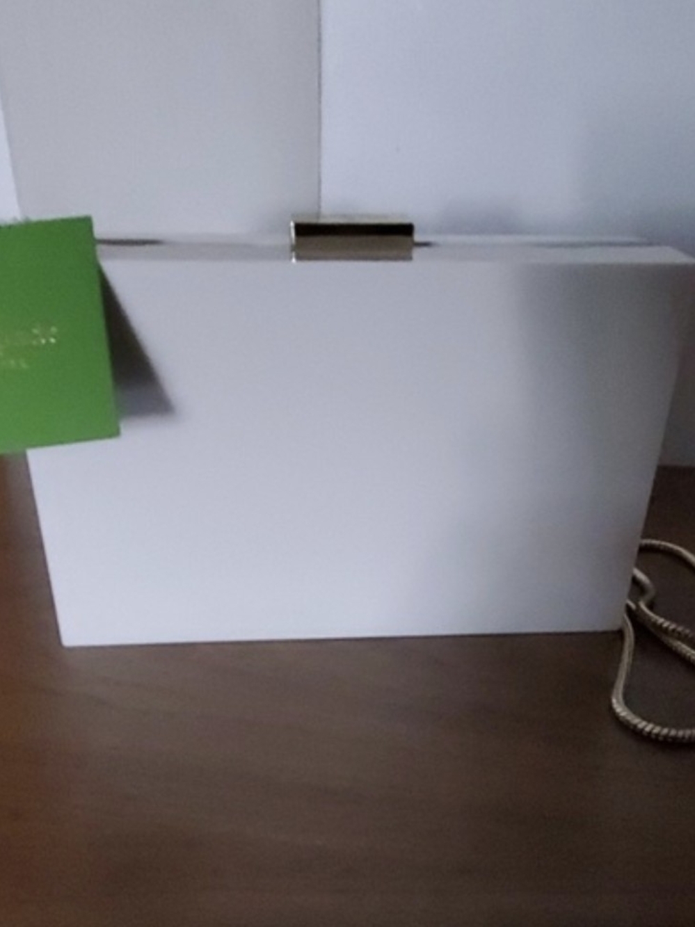 kate spade Palm Tree "I Need A Vacation" Acrylic Clutch - Green & Gold - Picture 3 of 12